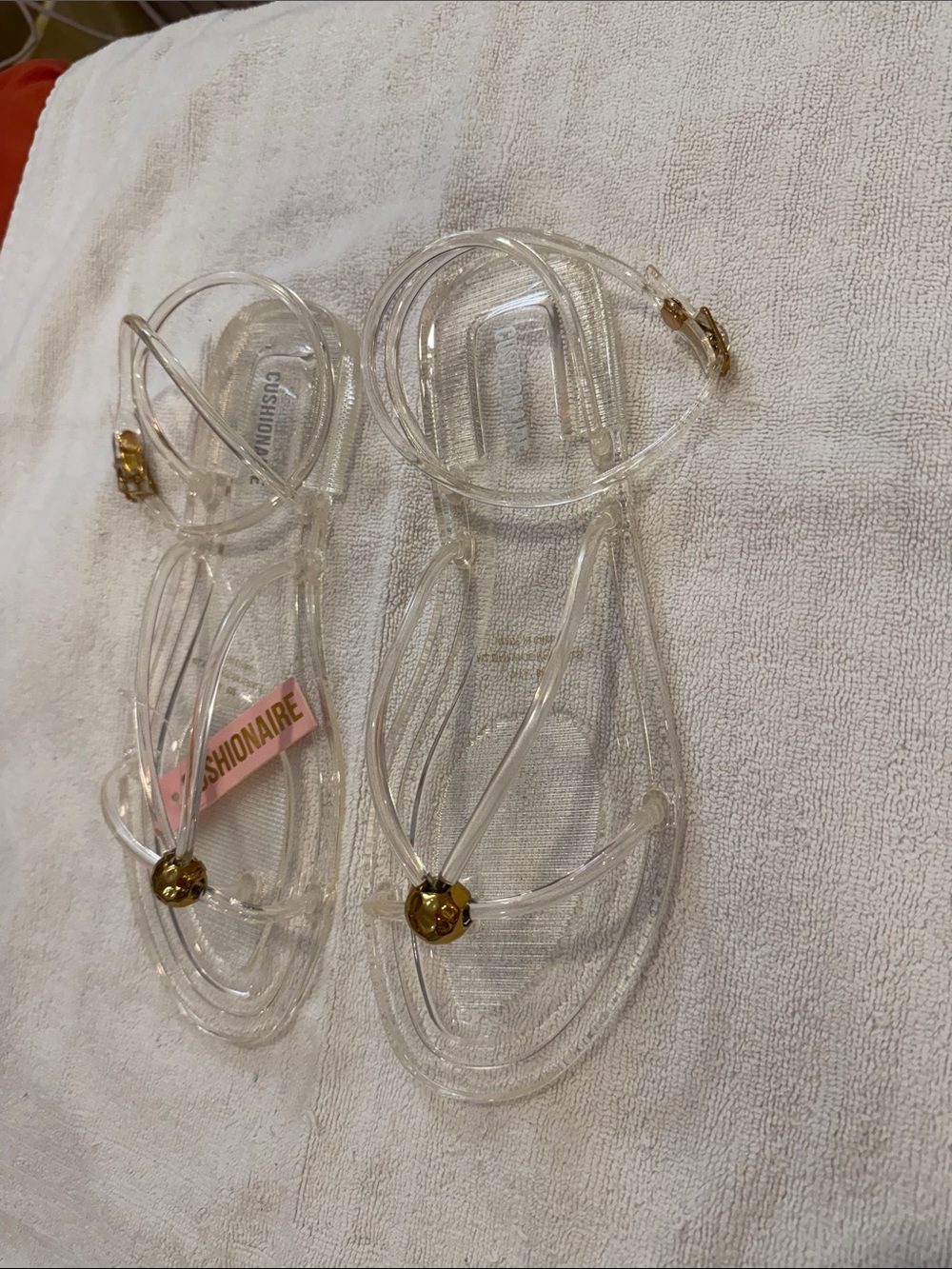 Clear and gold jelly sandals - Picture 2 of 4